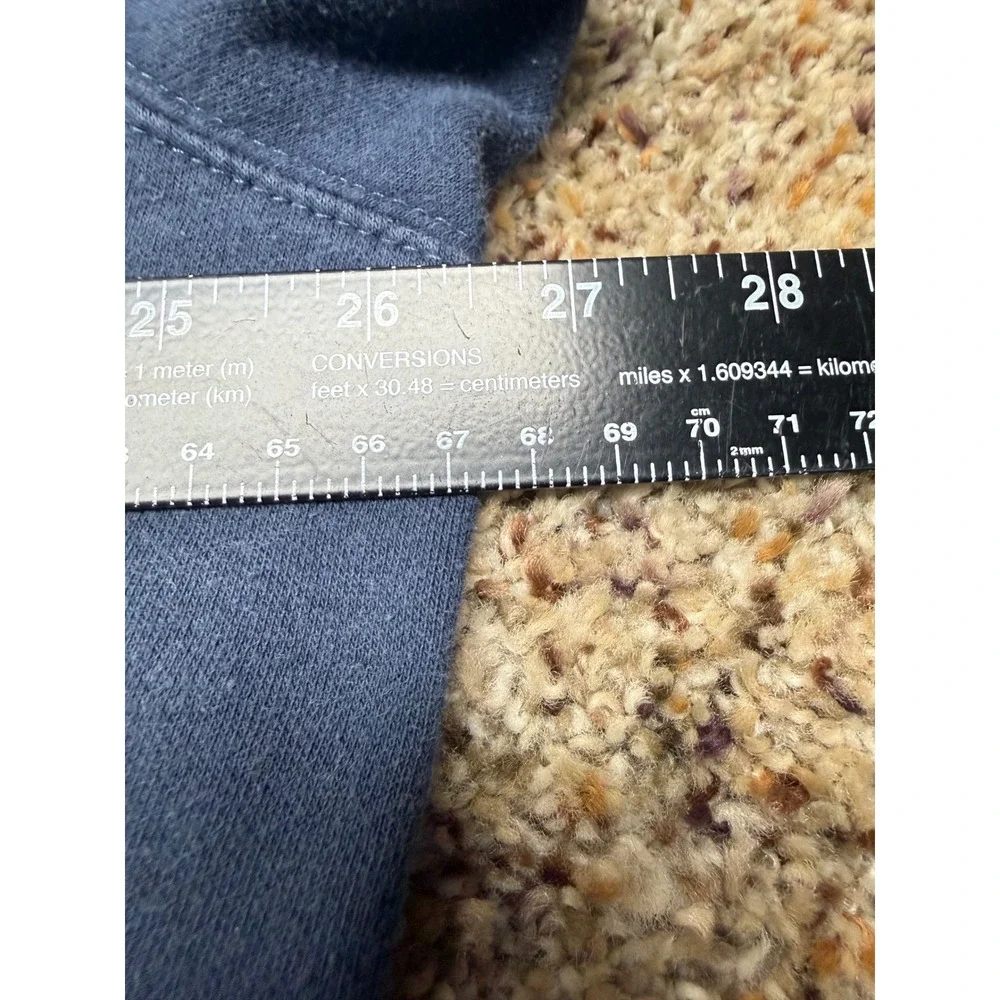 The North Face Mens XXL Navy Blue Teal Logo Graphic Pullover Hoodie